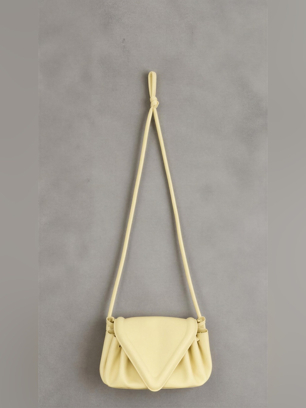 Bottega Veneta Light Yellow Leather Crossbody-Shoulder Bag